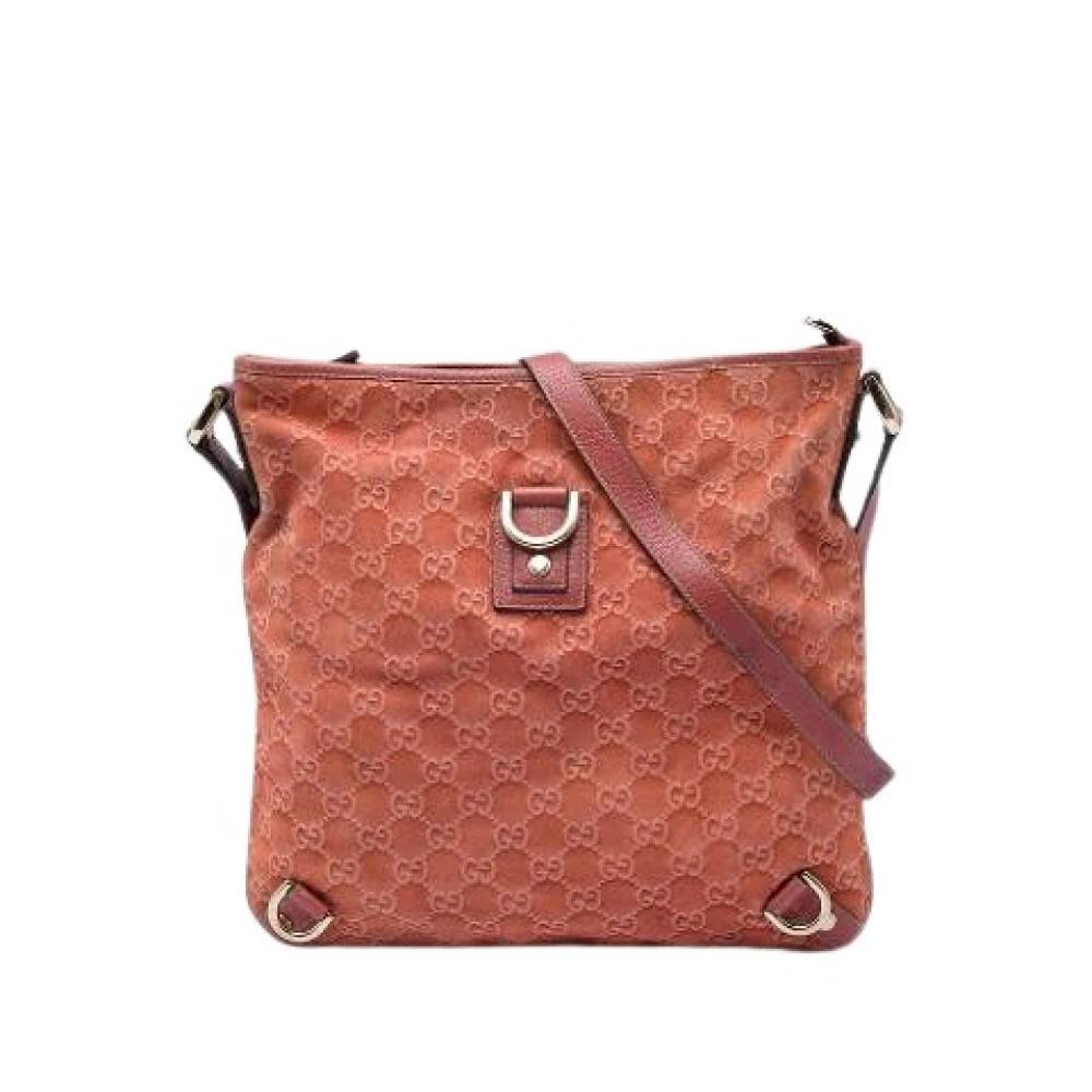 Gucci Vintage Pre-owned Vintage Crossbody Bag - Vintage - Dame - Lyserød - ONE SIZE - Uld