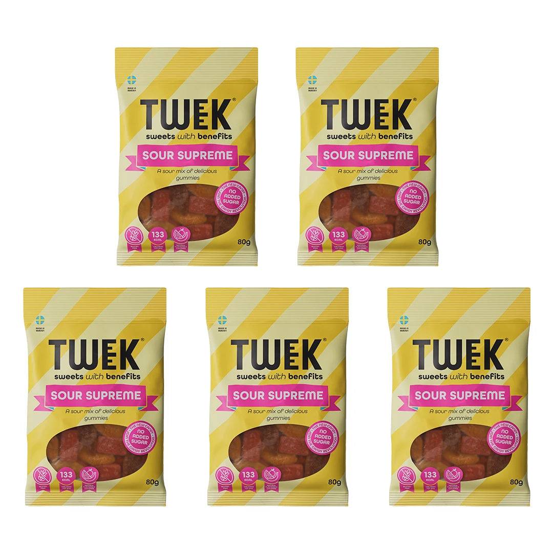 5 X Tweek Sweets 80 G Sour Supreme