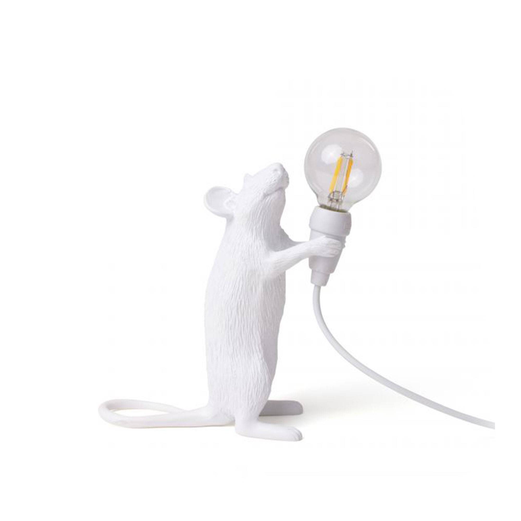 Seletti - Mouse Lamp Standing White - Bordlamper - Marcantonio Raimondi Malerba - Hvid