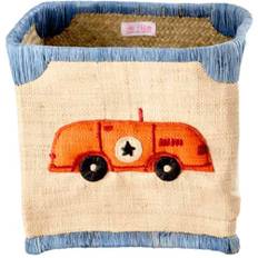 Rice Raffia Toy Basket - Car - Natural - Small