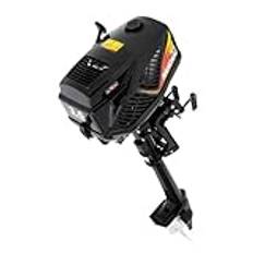 OUKANING 2-/4-takts utombordsmotorer för båtar, bensinbåtmotor, trebladig propeller, 1 cylinder, för uppblåsbara båtar, fiskebåtar (typ C: 2-takts med 3,6 hk, hälften vattenkylning)