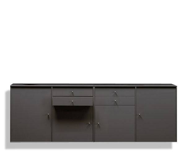 Hammel Mistral reol modul 110 - Anthracit / Vægbeslag inkl