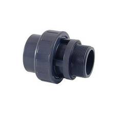 PVC Unionskoppling Ø50mm lim x 1½" utv. gänga m. o-ring