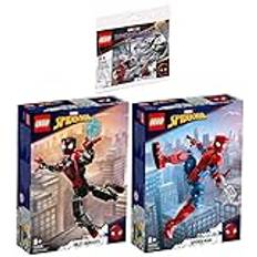 Lego 3-delat set: 76225 Miles Morales Figur, 76226 Spider-Man figur och 30443 Spider-Mans Bridge duell