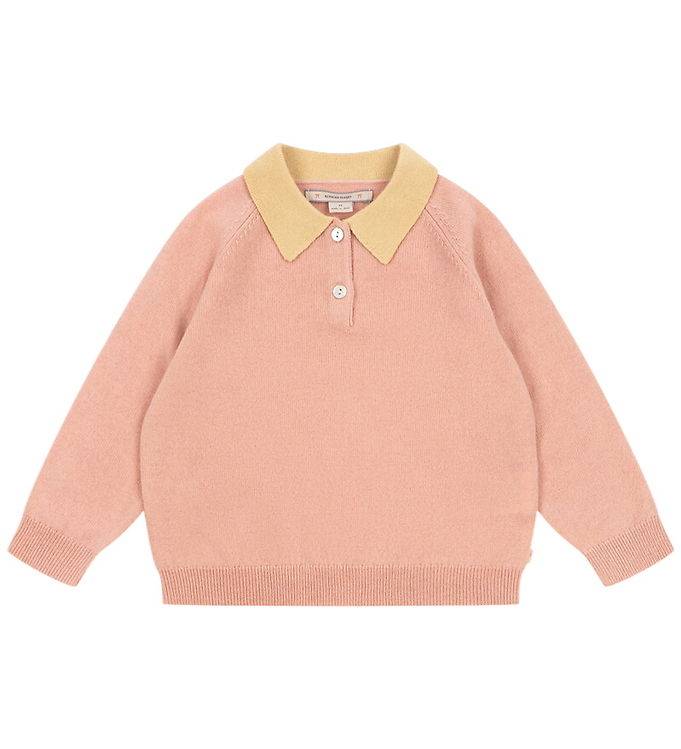 Konges Sløjd Pikétröja - Stickad - Ull - Bas - Mellow Rose - Konges Sløjd - 6 år (116) - Polo