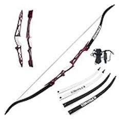 surwolf Bågskytte Recurvebåge 66" 68" 70" Bågskytte Tävling Recurvebåge 12-40 lbs Mål Recurvebåge Takedown Recurvebåge Jaktbåge（Rose,66"-40lbs）