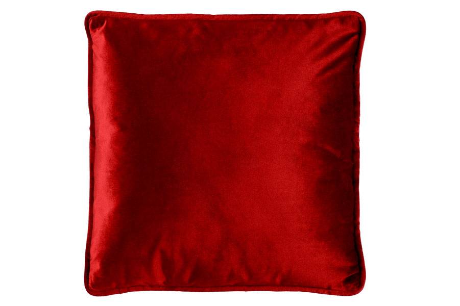 Prydnadskudde - Velvet Röd - 45 x 45 cm