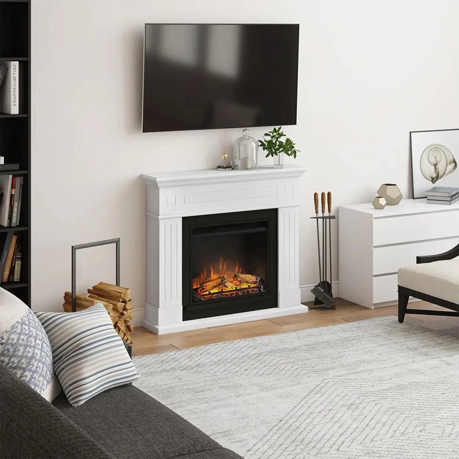 Larsen Vit Elektrisk Kamin