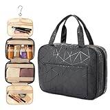 Hängbar necessär för resor,Hängbar necessär - 4 fack Travel Toiletry Organizer med krok,Bärbara förvaringsväskor för borstar, vattentät researrangör