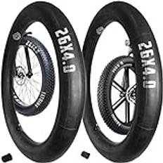 MOOVMOOV innerslang 26 x 4 med rak Schrader-ventil (x 2) - kompatibel med Fat Bike & Mountain Bike/MTB-cykel, övrigt – ETRTO 100–559 – ultrabeständigt – för 26 tums fatbike-däck