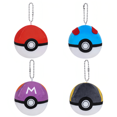 4 stilar Pokemon Pokeball plyschdockor nyckelringar hängsmycke fickmonster Poké Ball Great Ball Ultra Ball Master Ball tecknad animefigur modell fylld - Multifärgad (Stor boll 8 cm/3,15 tum,Ultra Ball 8 cm/3,15 tum,Master Ball 8 cm/3,15 tum,Poké Ball 8 cm/3,15 tum)