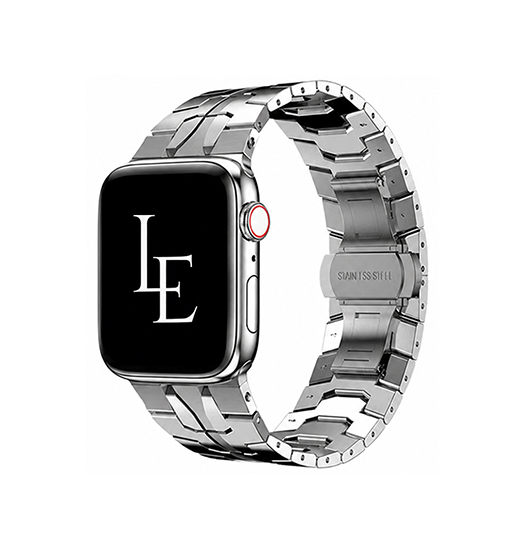 Apple Watch (38/40/SE/41/42mm) - L'Empiri™ Crono Stål Rem - Sølv