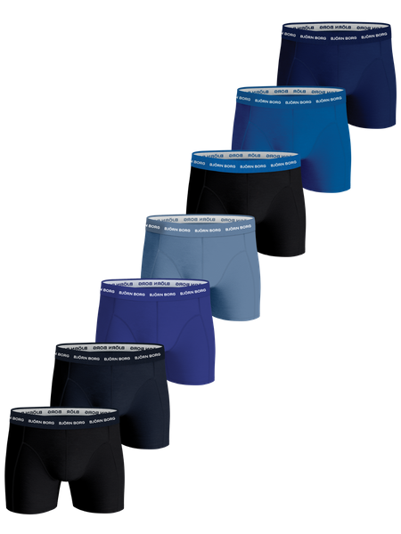 Björn Borg Cotton Stretch Boxers 7-pack Svart, XS