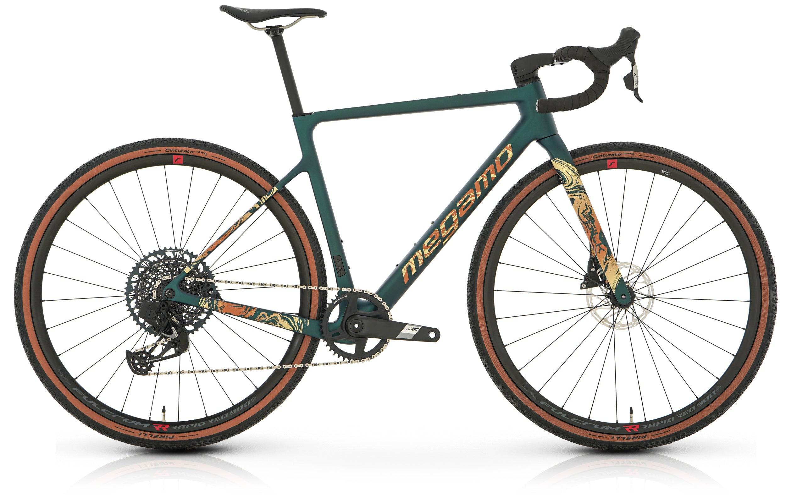Megamo Silk 05 AXS 2025 - Sram X1 Eagle AXS 1x12sp - Fulcrum Rapid Red 900 - 113 / M / Green (M)
