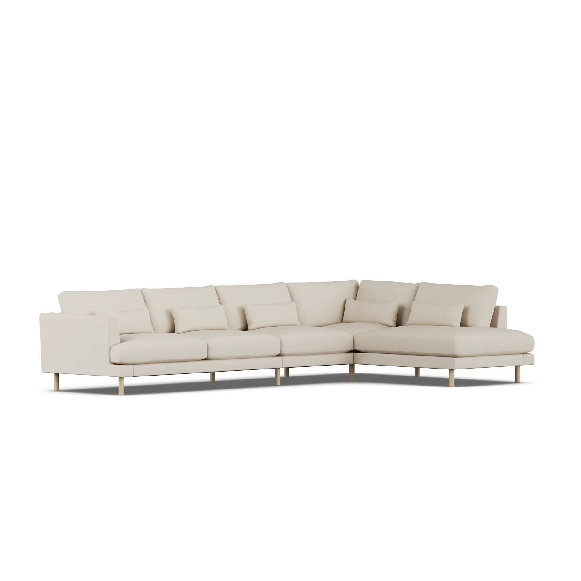 1898 Bredhult sofa Jump Beige 1956-hvidolieret eg, 4-pers. B1.