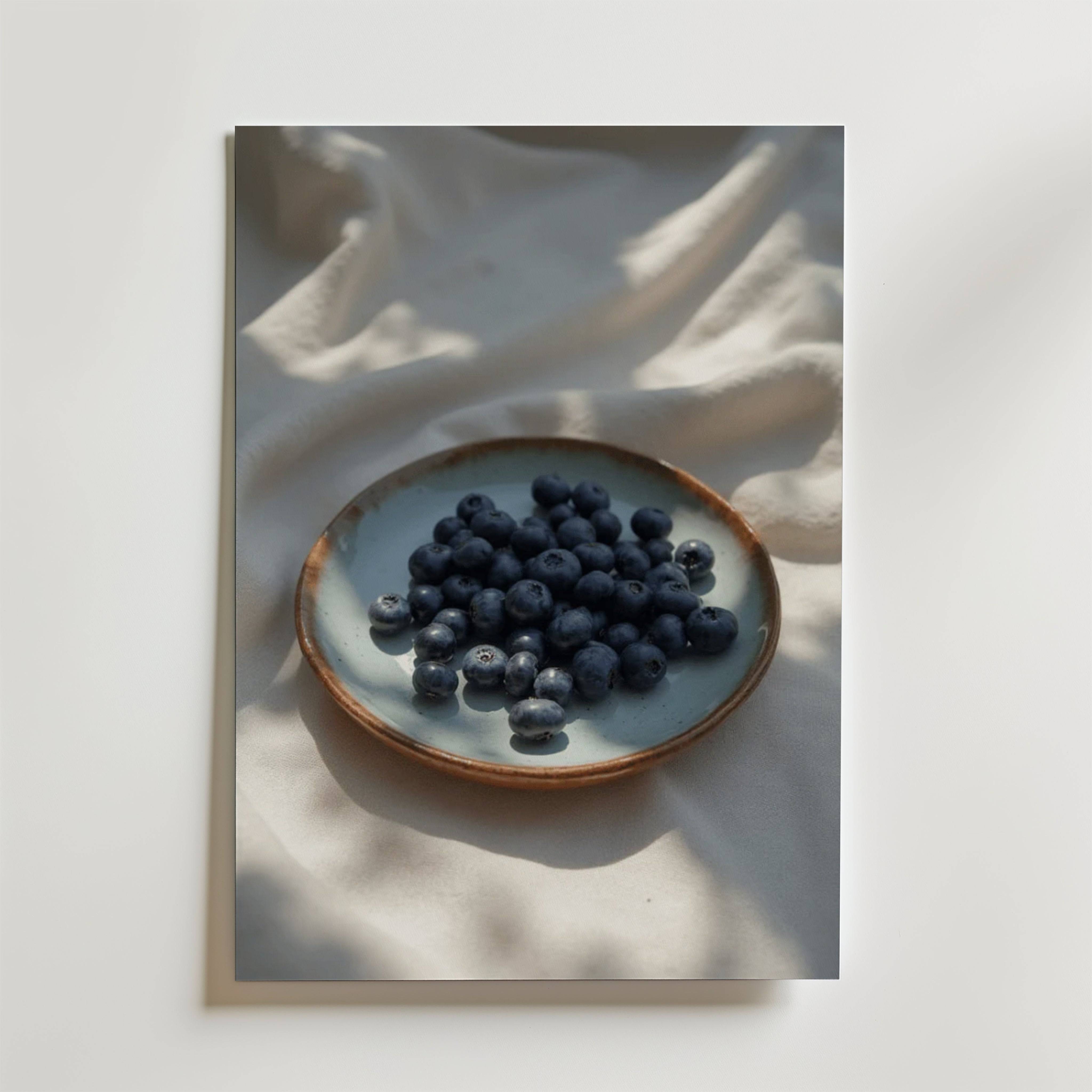 Fresh Blueberry Poster - Premium Canvas 21x30 cm