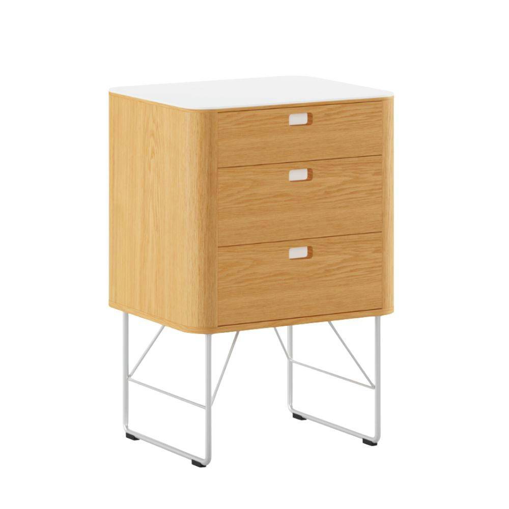 Naver Collection AK2411 Kommode Oiled Oak Stainless Steel