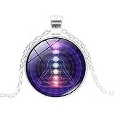 Chakra Halsband7 Chakra Halsband Buddha Yoga Meditation Hänge Andligt Om Symbol Hope Smycken Chain Statement Halsband Kvinnor