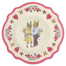 Tallrik Vintage Red Kiss - Nathalie L'ete Print Rice