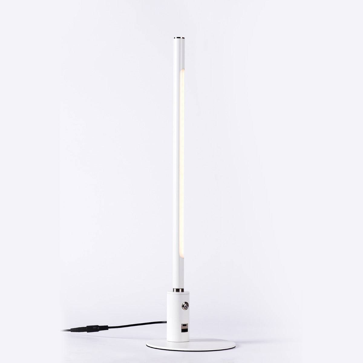 Minimalistisk skrivbordslampa - Med fot - Vit