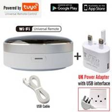 Smart life hemautomation universell fj&#xE4;rrkontroll wifi + ir-kontroll luftkonditionering tv-arbete med google assistent alexa siri - Plus uk-adapter