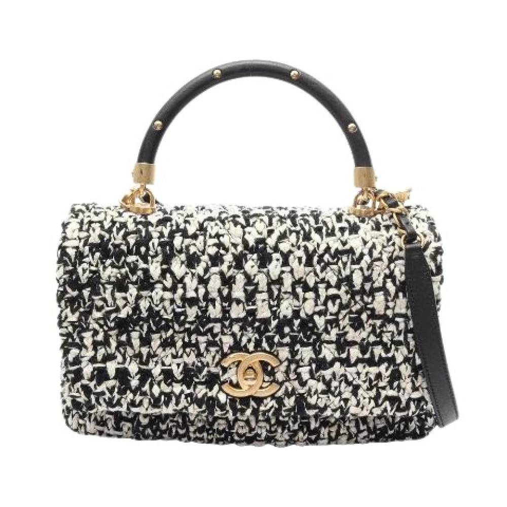 Chanel Vintage - Pre-owned Matelasse Läder Tyg 2way Topphandtagsväska Vintage - Dam - ONE Size - Läder