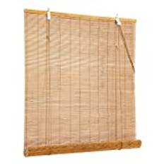 Cy.curtain bright Bambu rullgardin natur retro romersk rullgardin,Bambupersienner，solskydd och insynsskydd,mörkläggningsrullgardin, för fönster och dörrar 90 * 175CM