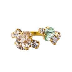 Vivi ring chrysolite light silk - Chrysolite / Light silk / Guld (One size / justerbar)