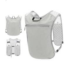 Outdoor Running Vest Backpack, Unisex Lightweight Hydration Backpack With Reflective Design, Water Bladder, Adjustable Shoulder Straps, And Multiple P - Multicolor
