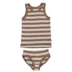 Katvig Undertøj - Brun/Beige Stribet - Katvig - 6 år (116) - Undertøj