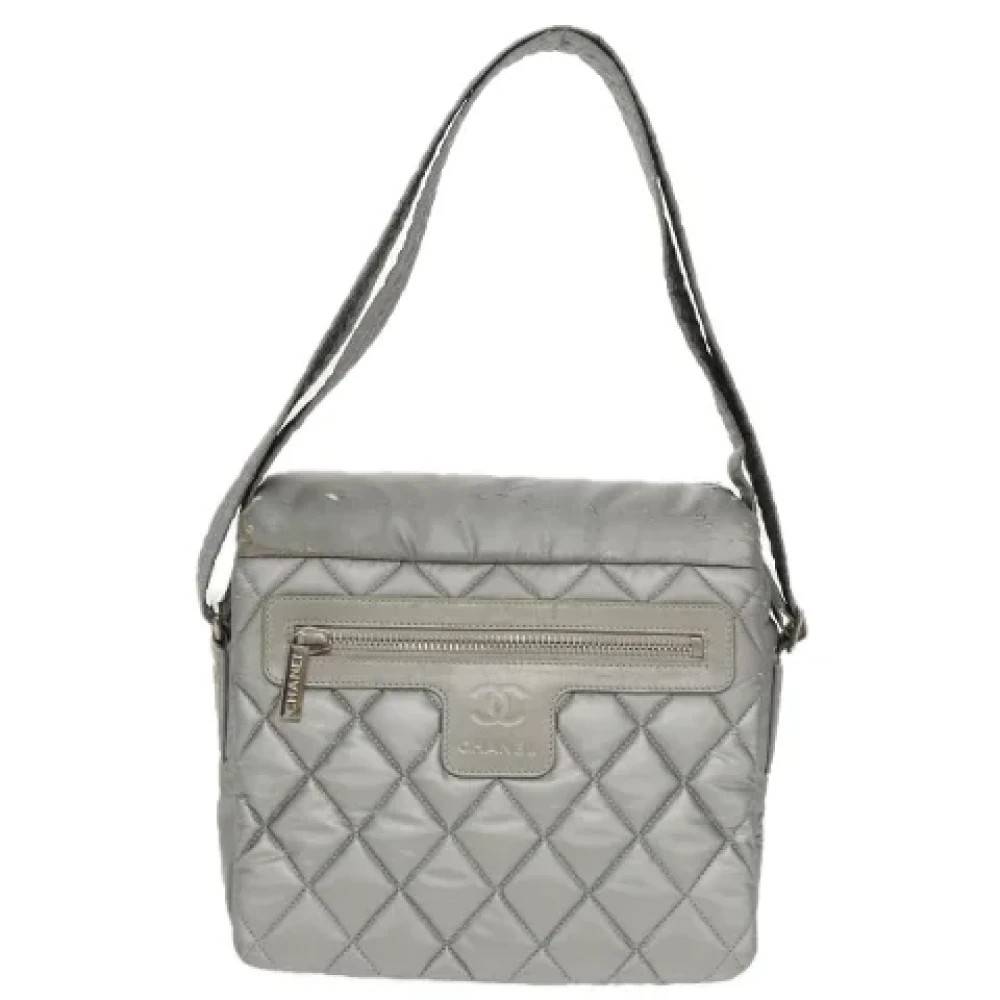 Chanel Vintage Pre-owned Canvas chanel-tasker - Vintage - Dame - Grå - ONE SIZE - Uld