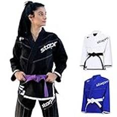 Starpro | Preshrunk Premium Jiu Jitsu, BJJ Gi | Många storlekar & färger | Jujitsu Gi, BJJ Lightweight Gi, Jiu Jitsu Gi, Juijitsu Gi, BJJ Gi A4 med flera, Gi BJJ, Black Gi Bjj och mer, BJJ Gi Men (A2, Svart)