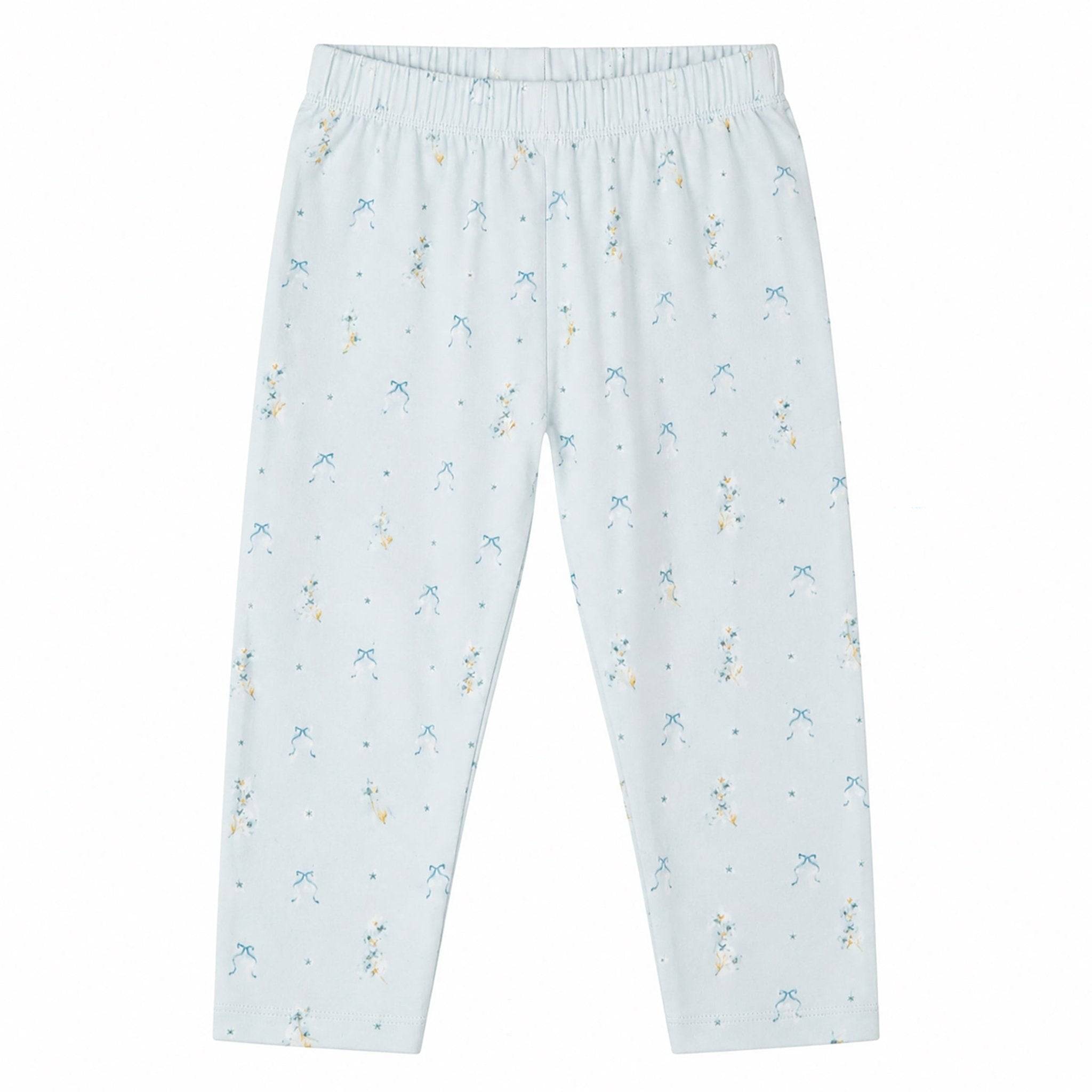 Blue flower bukser - Baby blue - 116