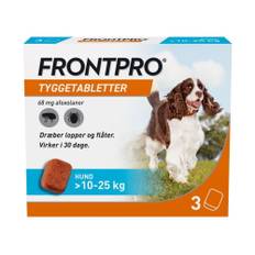 Frontpro Hund Tyggetablet 10-25kg - Frontpro - 68 mg - Veterinær lægemiddel