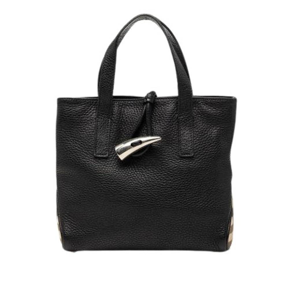 Burberry Vintage Pre-owned Tote Bag - Vintage - Dame - Sort - ONE SIZE - Læder