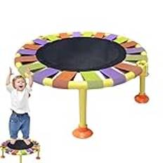 Vikbar studsmatta – trampolin med bärkapacitet inomhus | halkfria tysta fotkuddar, vikbar fitnesstrampolin | mini-studsmatta för vuxna träning, barn som leker
