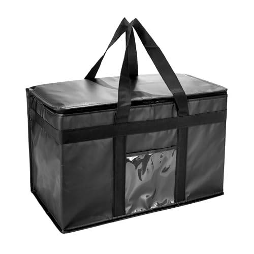 Yalin XXL stor, isolerad kylväska, styrofoam kylare håller maten varm eller kall, återanvändbar shoppingväska med dubbla dragkedjor för matinköp, 50,8 x 33 cm (B x H)