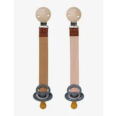 FABELAB Pacifier Strap - Dusty Rose Mix - 2 Pack |Multi/patterned |One Size