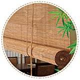 Bambu Rullgardiner 50cm 60cm 70cm 80cm 90cm 100cm 120cm Bred Ljusfiltrerande Rullgardiner,Inomhus Utomhus Bambu Gardiner,Bambu Roman Rullgardiner Med Lyftare,För Fönster,W×H-100x200cm/39.5x79in