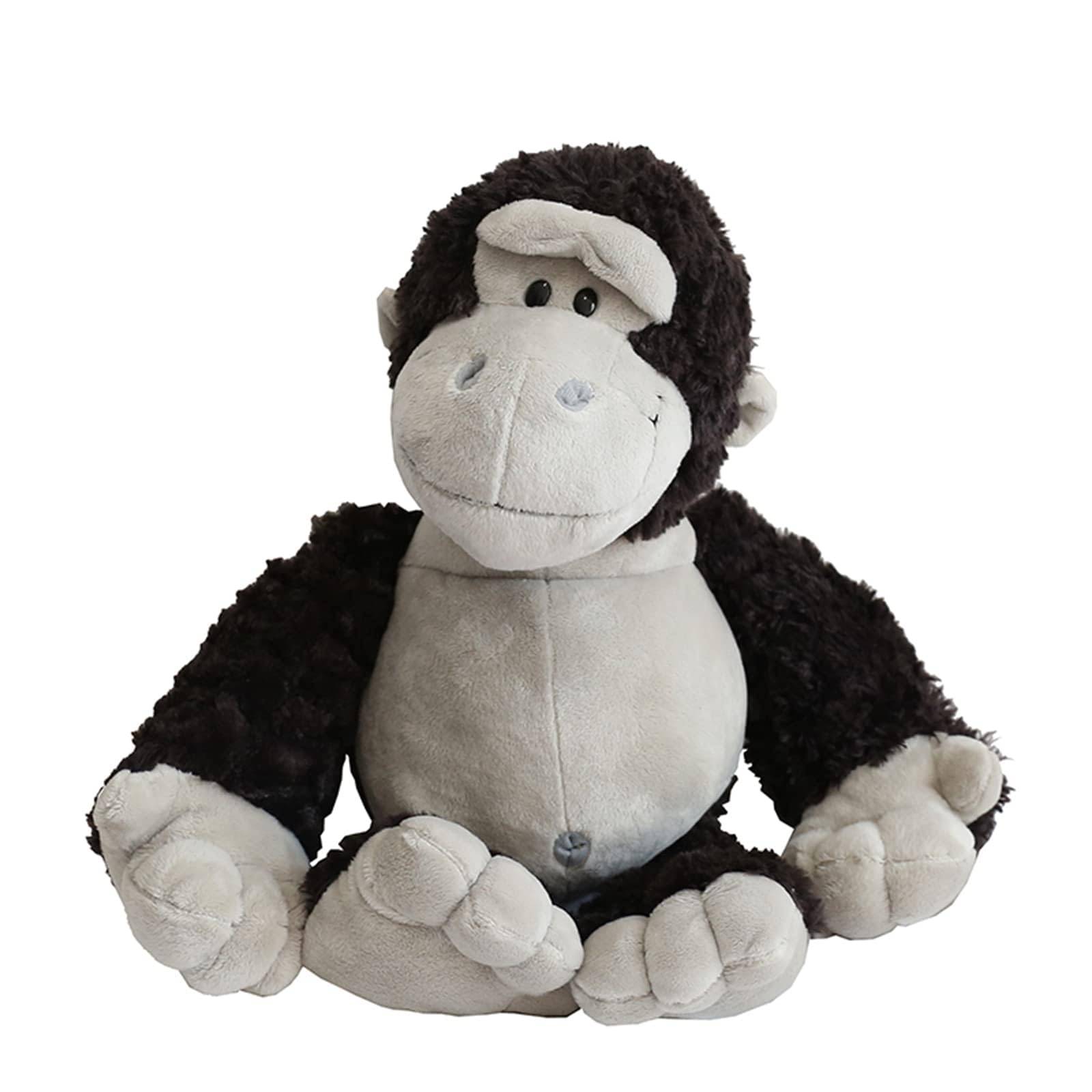 Large Gorilla Plush Nap Body Sewn Sleeping Comfortable Toy, Chimpanzee, Monkey, Animal, Pillow, Cushion, Cute, Slow-Rebound, Soothing, Pillow, Wrap, svart