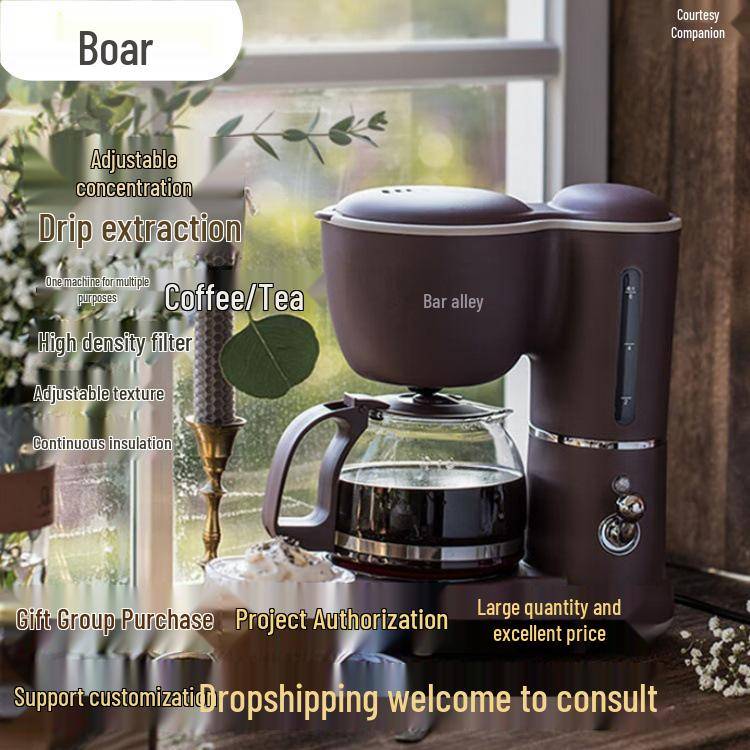 Lilla Björnen Helautomatisk Drip Kaffe- & Tebryggare – För Hemmabruk, Kvarn & Bryggare Integrerade black