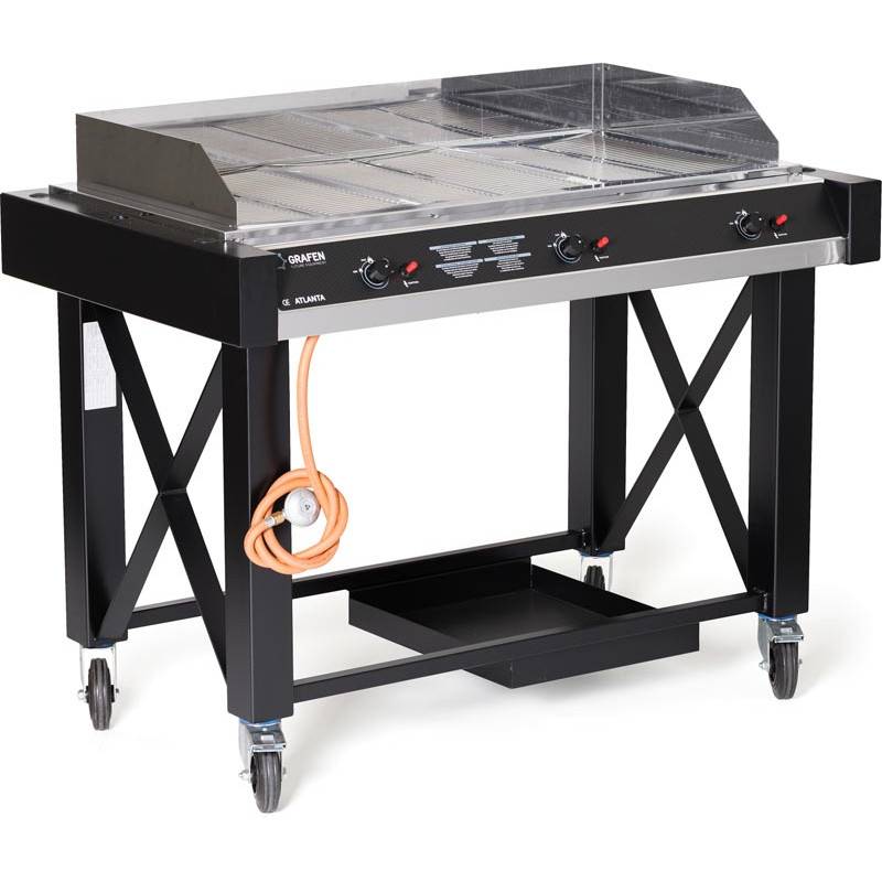 Gasolgrill "Atlanta" med 3 brännare för utonhusbruk, Hendi