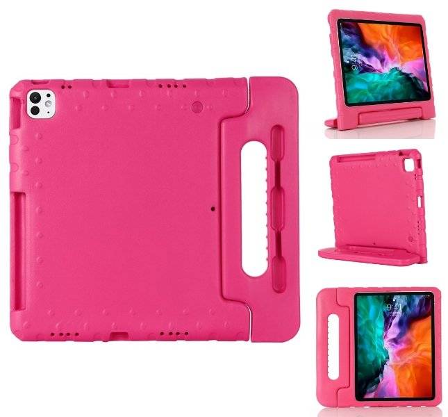 iPad Pro 11 2024 cover med håndtag og støttefunktion - rosa EVA