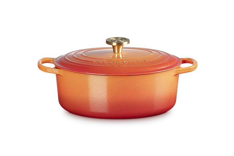 Flamme Dorée oval gryde støbejern