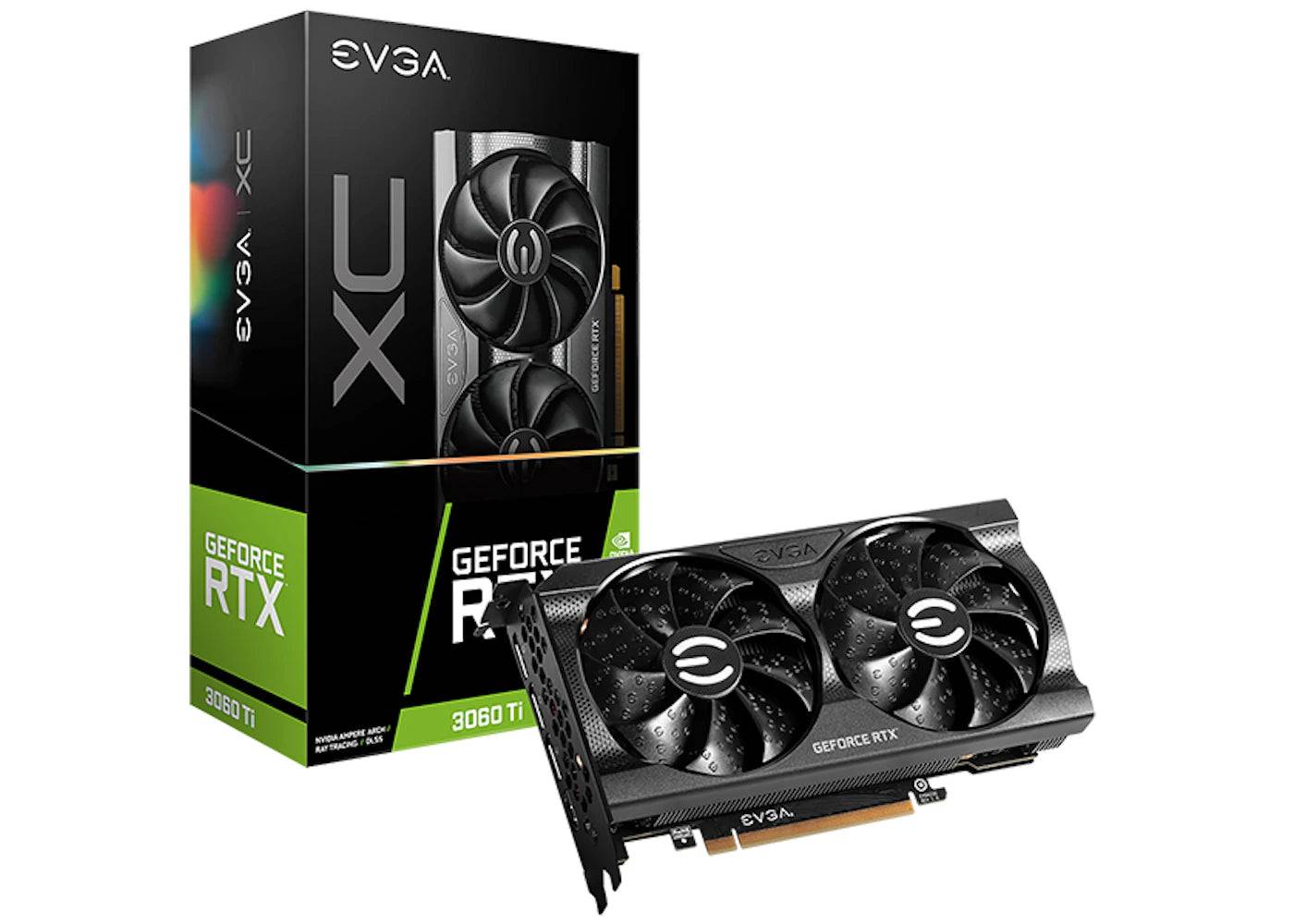 NVIDIA EVGA GeForce RTX 3060 Ti XC GAMING 8GB LHR Graphics Card (08G-P5-3663-KL) - One Size (One Size)
