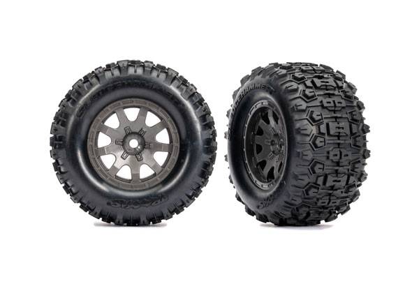 Traxxas TRX-10770-GRAY Tires & Wheels (2)