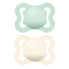 MAM Supreme Silikon Napp 0-6m 2-pack, Neutral/Blå