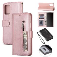 Samsung Galaxy S20 / S20 5G - Læder cover / pung m/udvendig lomme - Rosa guld