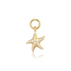 Sif Jakobs Jewellery, Tilbehør, Dame, Gul, ONE SIZE, Uld, Søstjerne Hoop Charm Vedhæng Guld