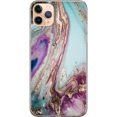 Apple iPhone 11 Pro Max Transparent Mobilskal Lila marmor